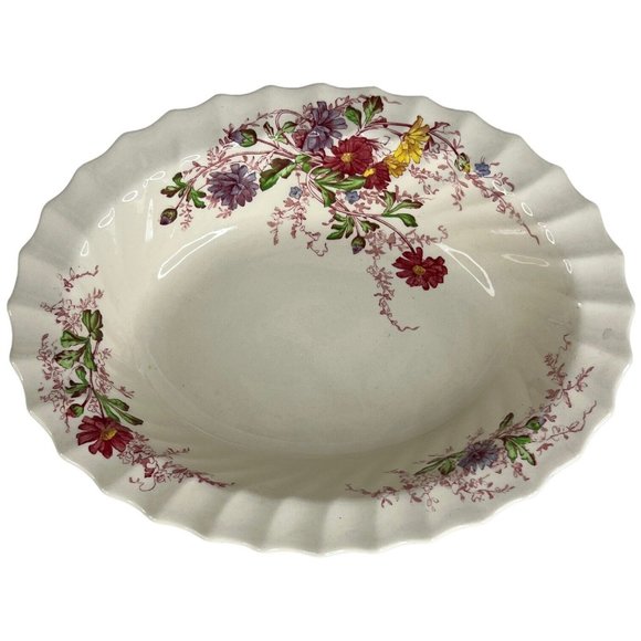 Copeland Spode Fairy Dell Vegetable Bowl Serving Dish Oval Swirl Made England - Picture 2 of 12